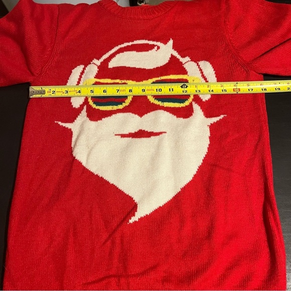 DJ Santa Light Up Red Christmas Sweater Men's Size S - Picture 7 of 8
